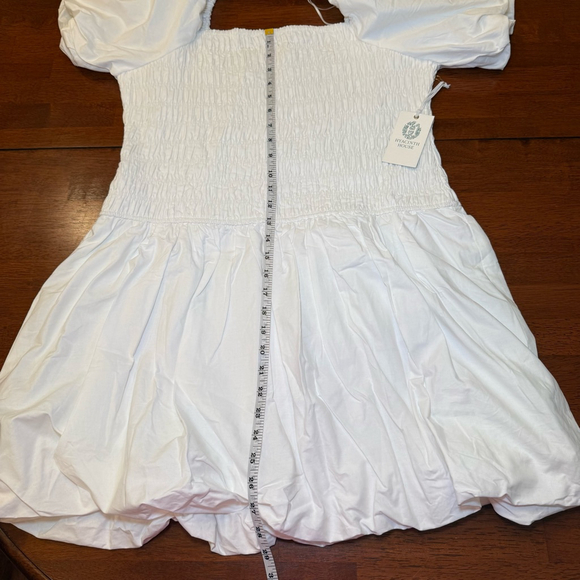 Tuckernuck Hyacinth House NWT Catarina Smocked Puff Mini Dress White Size XL - Picture 11 of 13